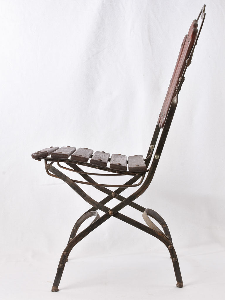 Set of 8 folding French garden chairs