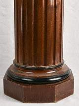 Patina-finish antique rosewood vase pedestal