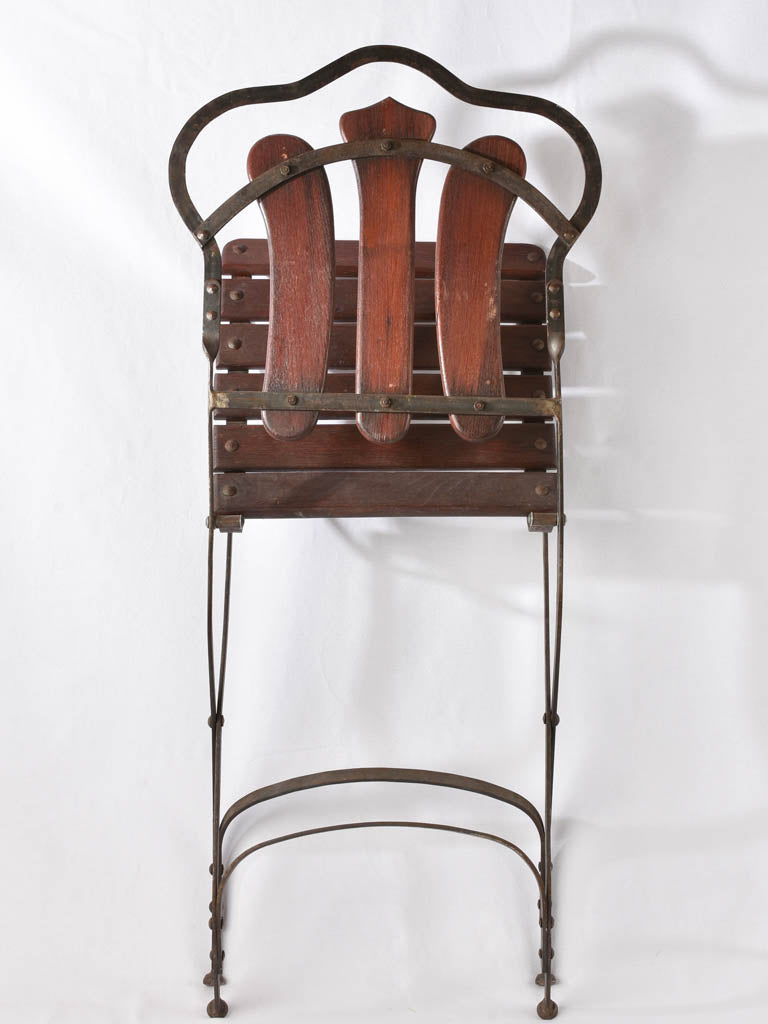 Set of 8 folding French garden chairs