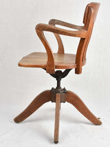 Antique French notary's desk armchair