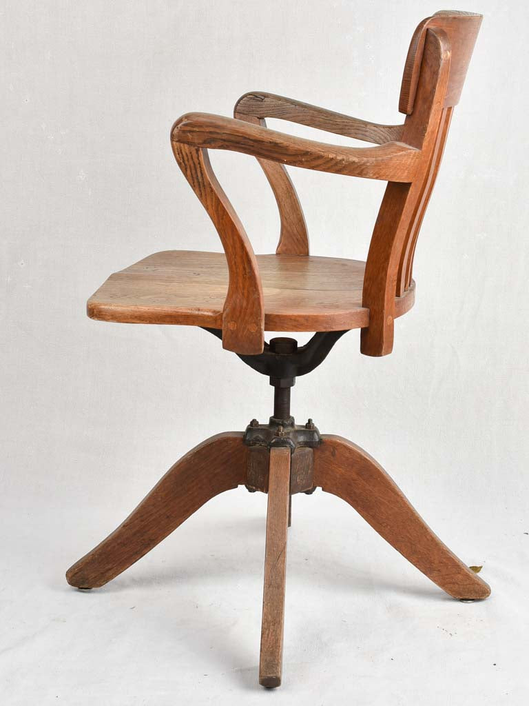 Antique French notary's desk armchair