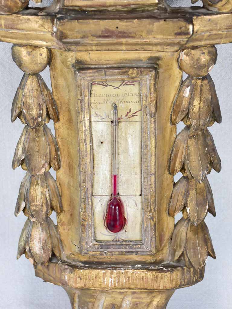 18th century gilt Louis XVI barometer 39¾"
