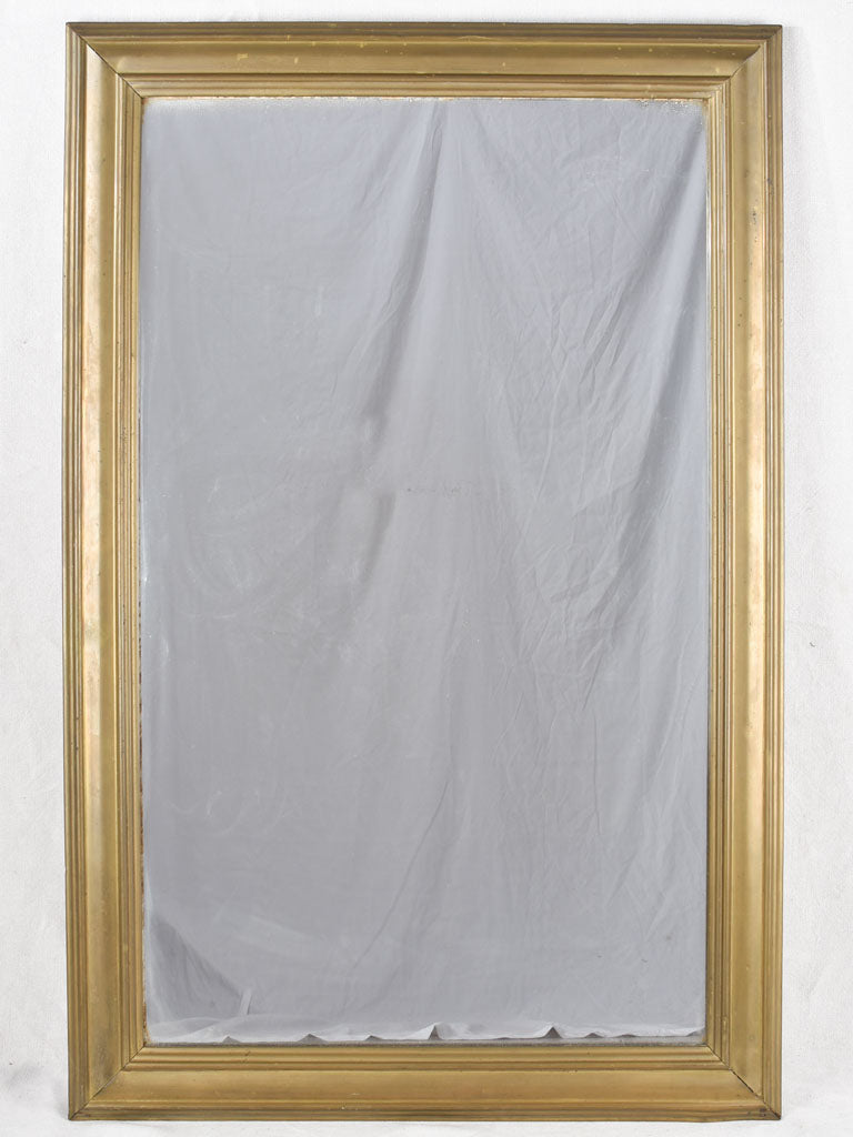 Antique French-brass bistro mirror