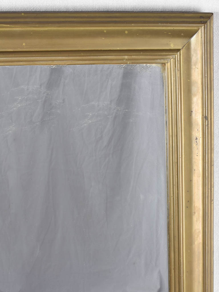 Vintage-style brass bistro mirror