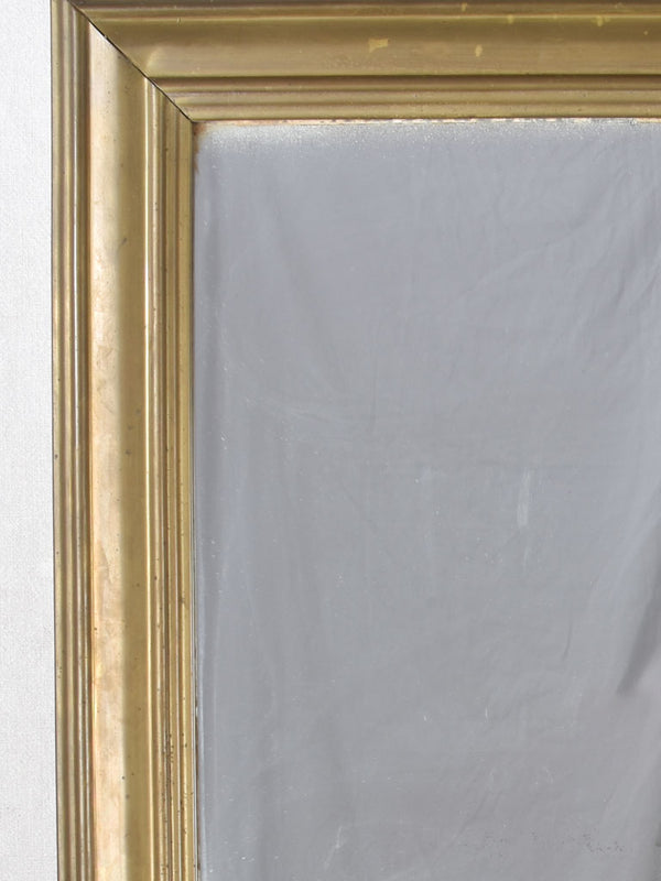 Classic 19th-century brass bistro mirror
