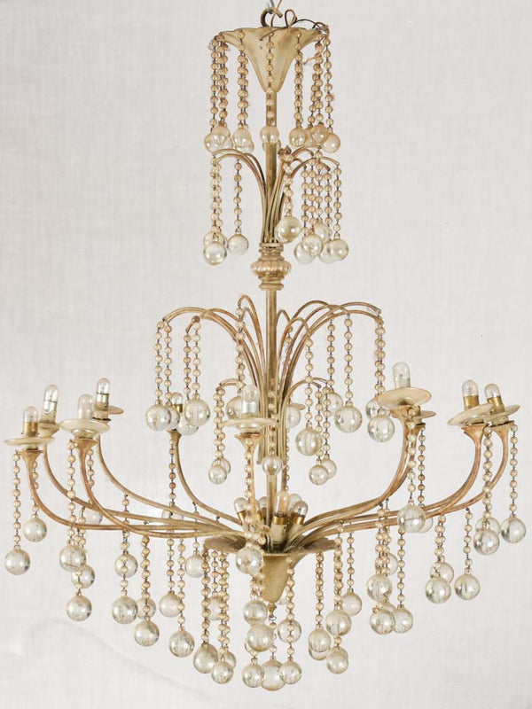 1940s French grand scale chandelier