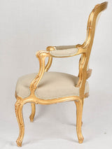 Vintage Decorated Frame Gilded Chair