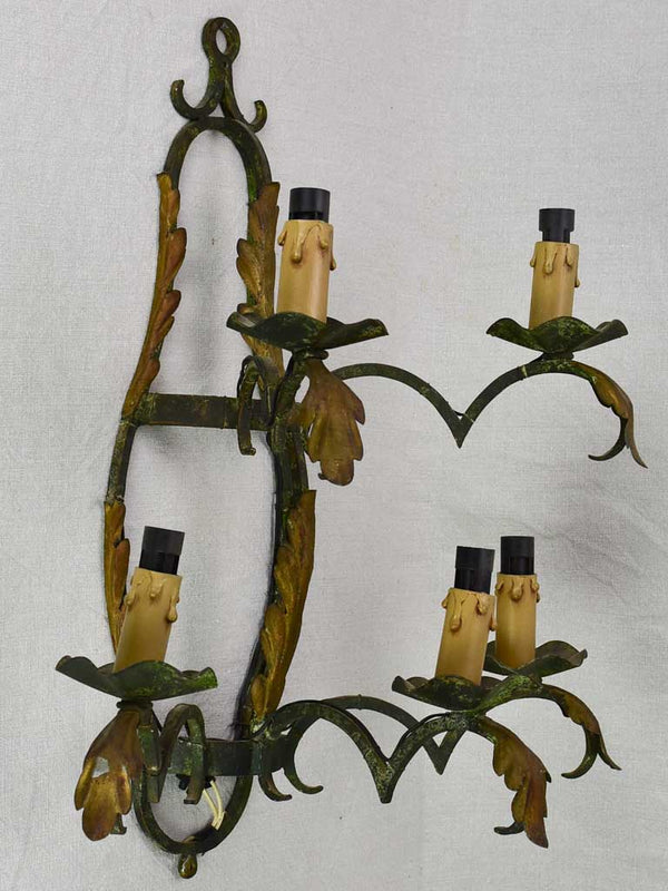 1960's French wall sconce with five lights 22½"