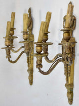 Pair of 19th century 3 light wall sconces 20¾"
