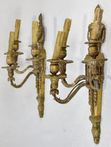 Pair of 19th century 3 light wall sconces 20¾"