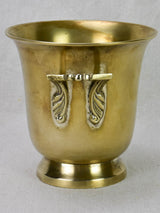 Antique weighty brass ice bucket