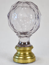 19th century violet crystal balustrade ball 5½"