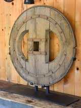 Mounted French wagon wheel from the 17th century