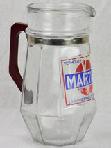 Durable glass Martini pitcher with Bakelite handle