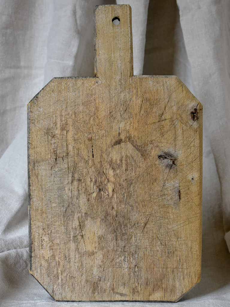 Antique French cutting board with chamfered corners 15¾" x 9½"