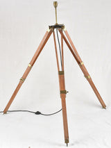 Vintage surveyor's tripod floor lamp 58¼"