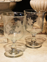 Pair of late 19th century engraved glasses