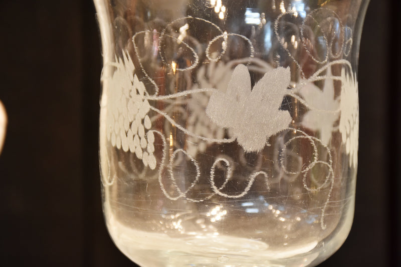Pair of late 19th century engraved glasses