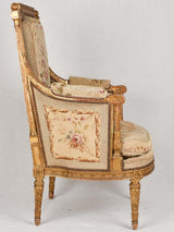 Louis XVI tapestry armchair spiral frame