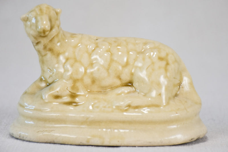 Traditional hard-fired ceramic coin sheep