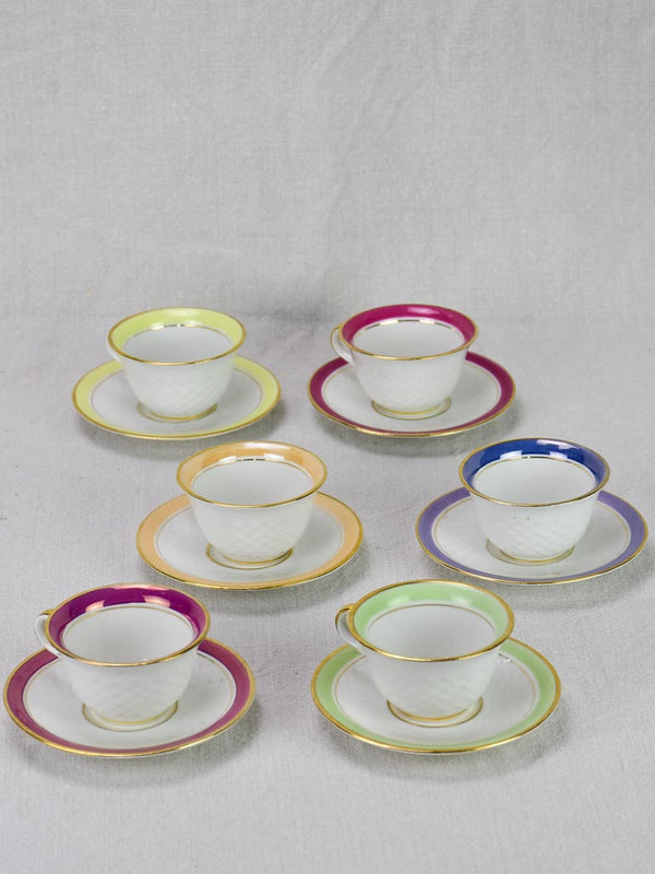 Charming vintage Limoges coffee cup set