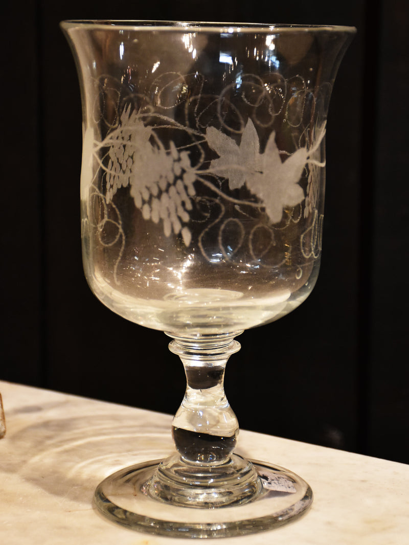 Pair of late 19th century engraved glasses