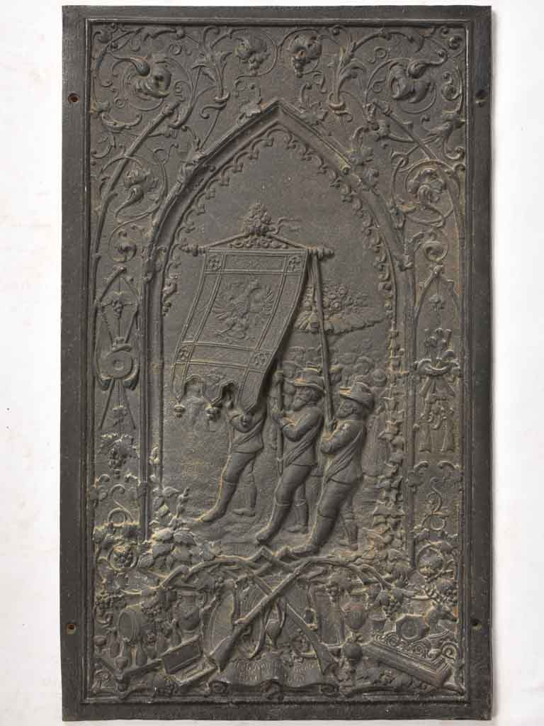 Antique Austrian Cast Iron Fire Back