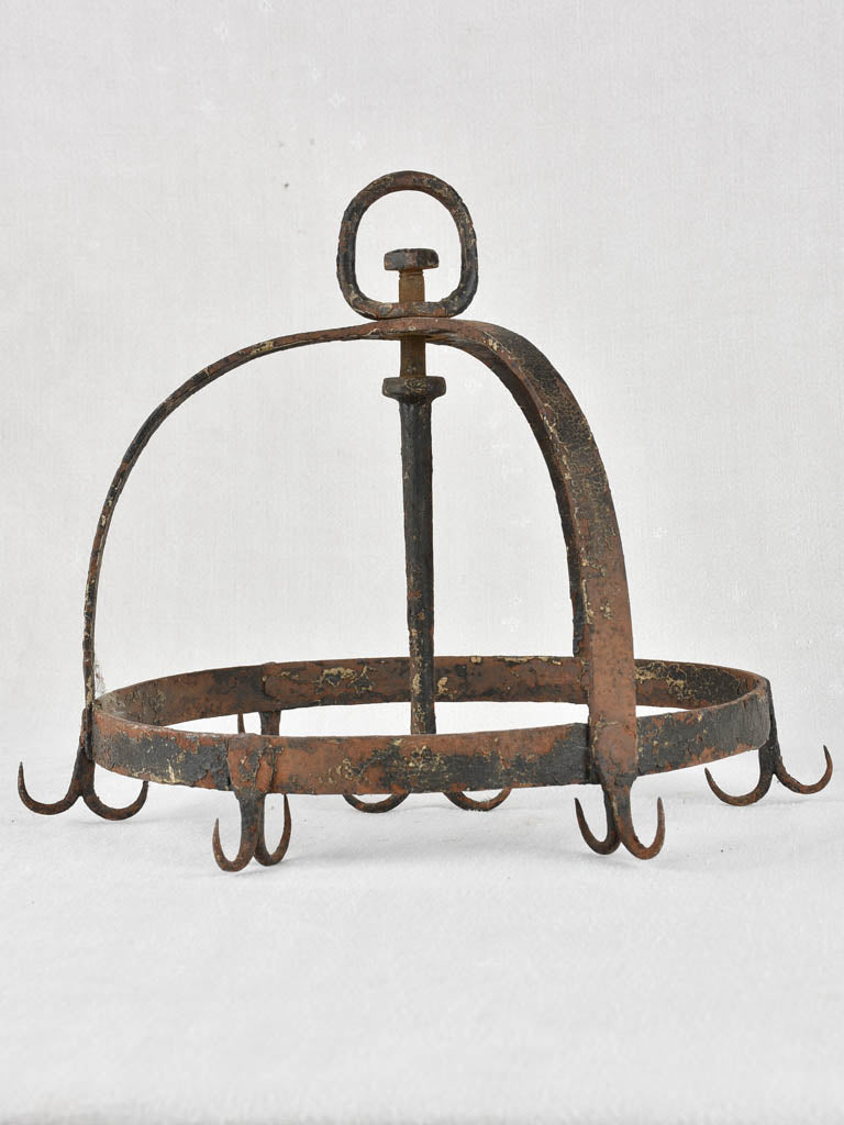 19th century large wrought iron hook