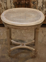 Antique Louis XVI side table with rattan top