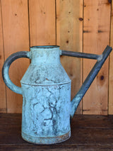19th century French watering can with blue patina