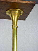 1950's display stand with three shelves - marble, brass and mahogany 33½""