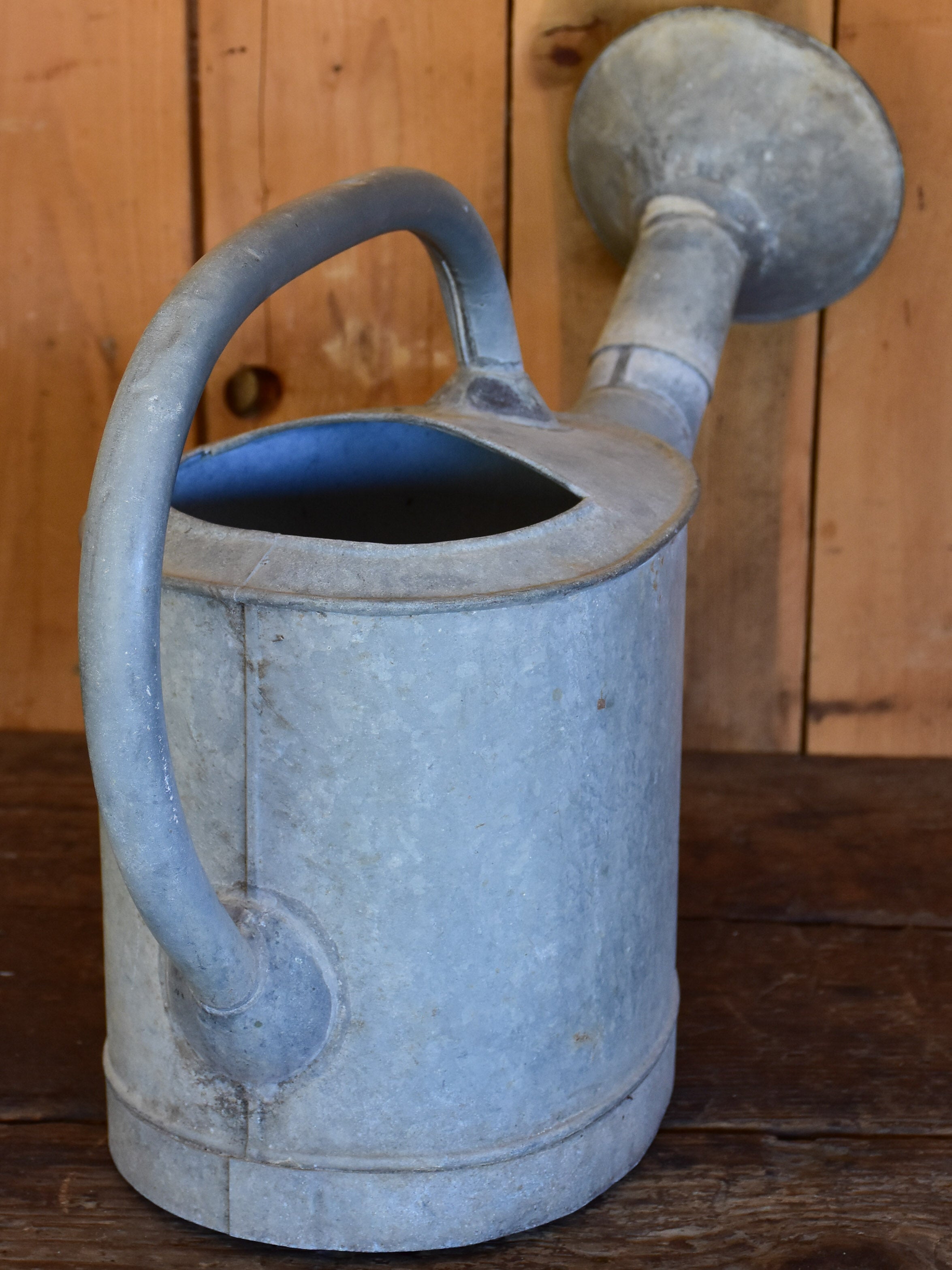 Vintage French watering can with large rose