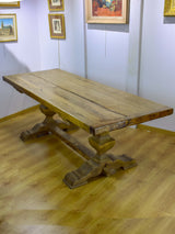 Large antique rustic French dining table