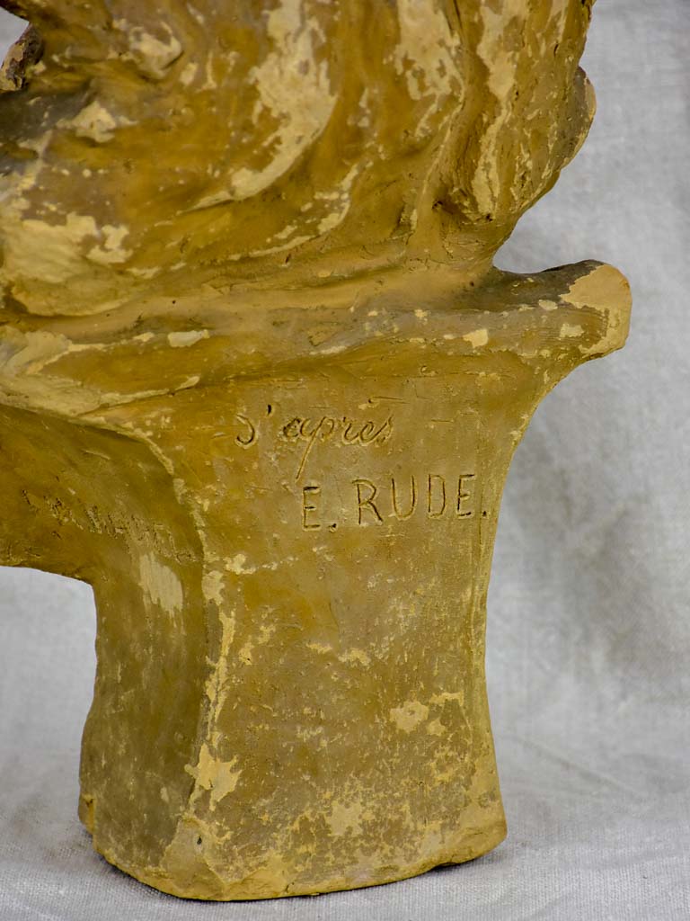 Antique sculpture of a God - signed Rude - terracotta