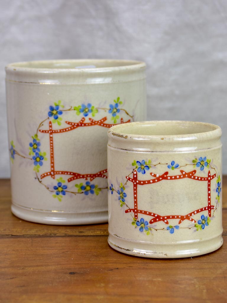 Two 19th Century French pots - salt and pepper
