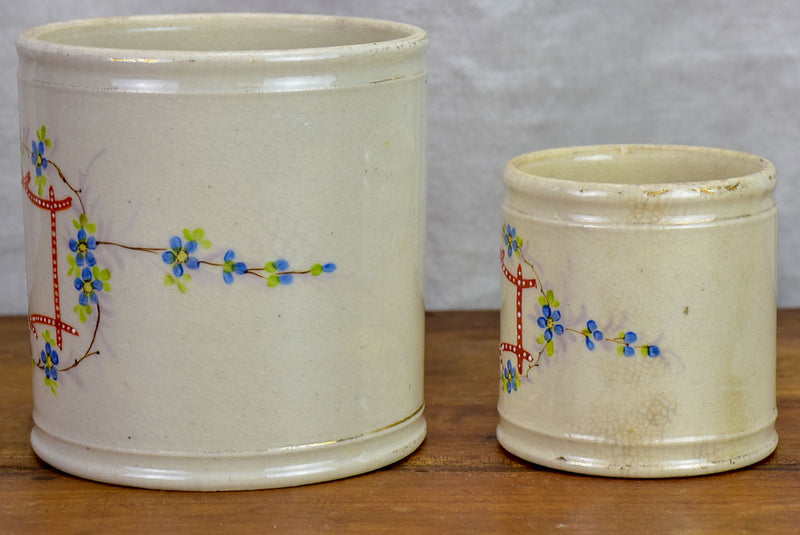 Two 19th Century French pots - salt and pepper