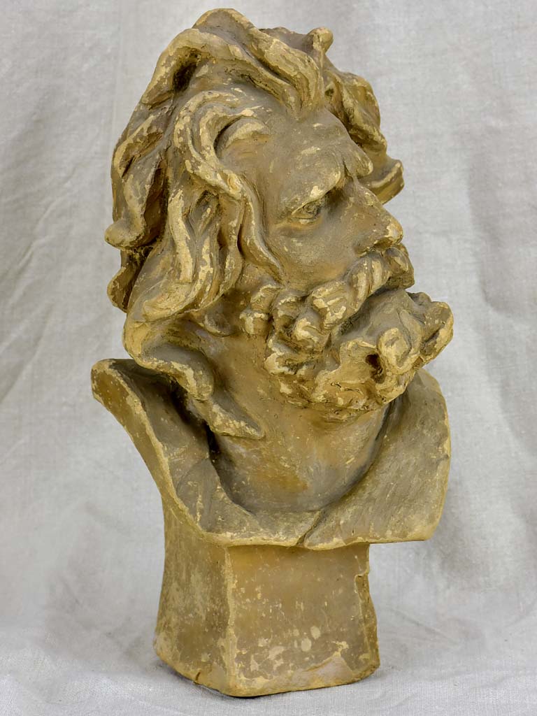 Antique sculpture of a God - signed Rude - terracotta