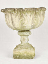 1930s coupe shaped garden planter on pedestal 20"