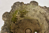 1930s coupe shaped garden planter on pedestal 20"