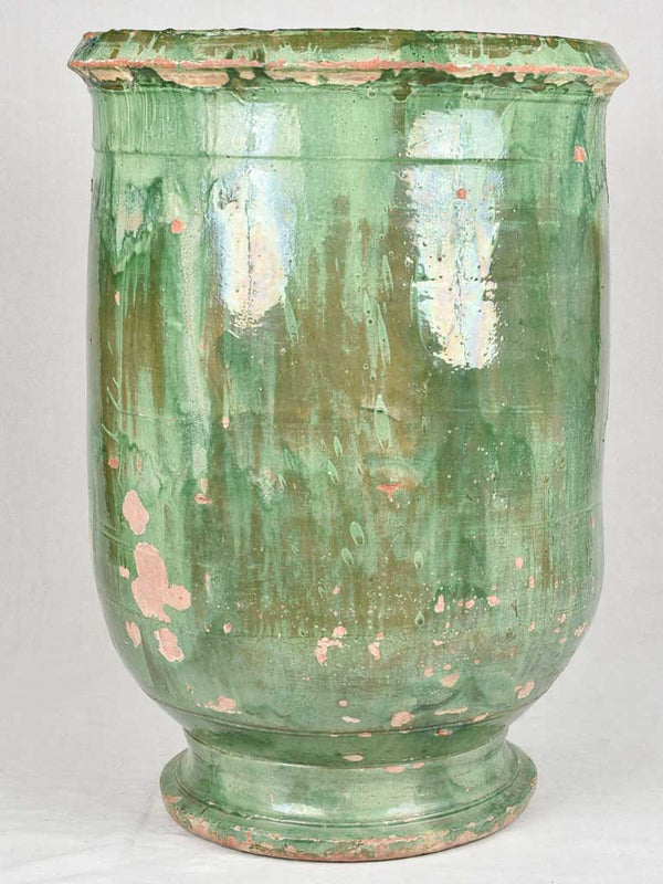 Large 19th century Olive jar with green glaze - Tournac 33½"