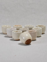 Collection of ten vintage snail pots from Burgundy 1¼"