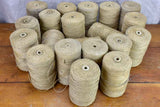 Collection of twenty large antique French twine spools