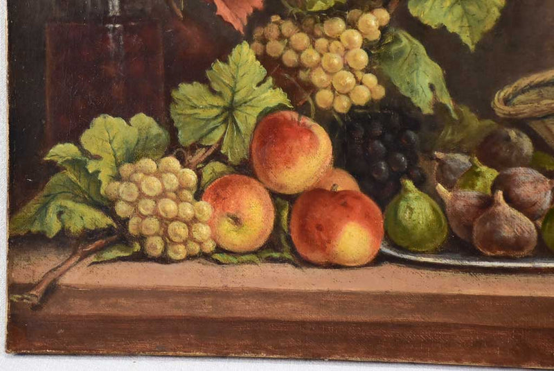 19th century still life with autumnal fruit - I. Silvestre 18" x 21¾"