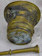 Antique bronze apothecary mortar and pestle