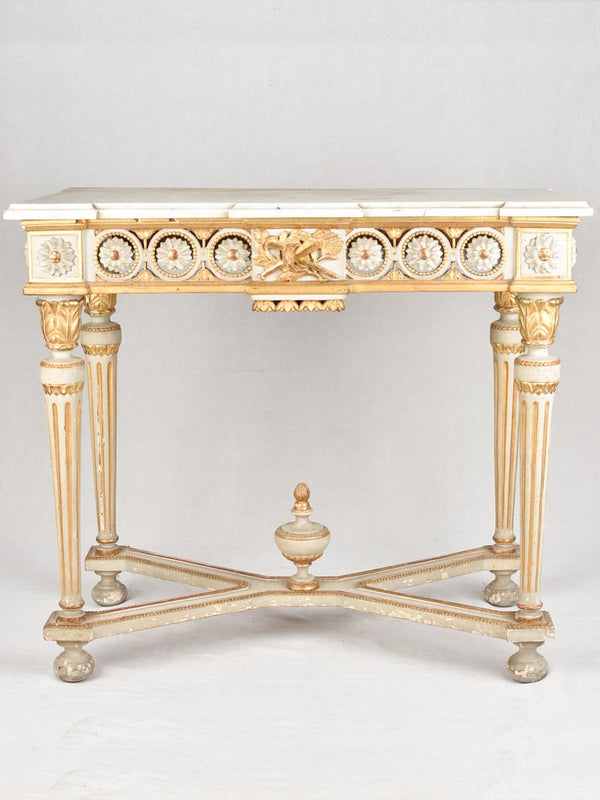 Gilded frame Louis XVI marble console