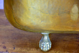 Large Napoleon III oval brass jardiniere with claw feet 17¼" x 6¾"