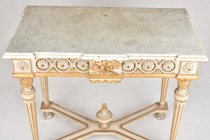 Louis XVI console with acanthus leaves