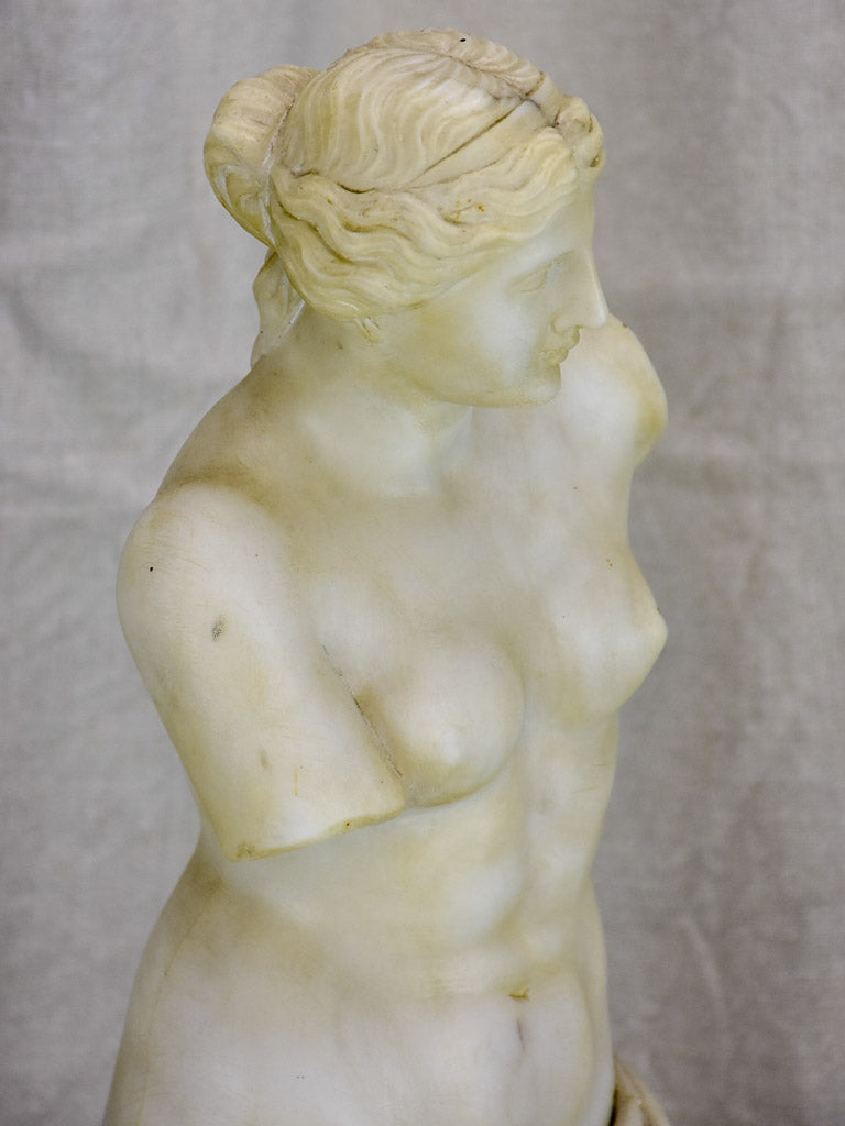 Late 19th Century marble statue of a draped woman