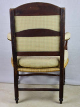 Early 19th Century French armchair from Provence with straw seat and mulberry frame
