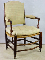 Early 19th Century French armchair from Provence with straw seat and mulberry frame